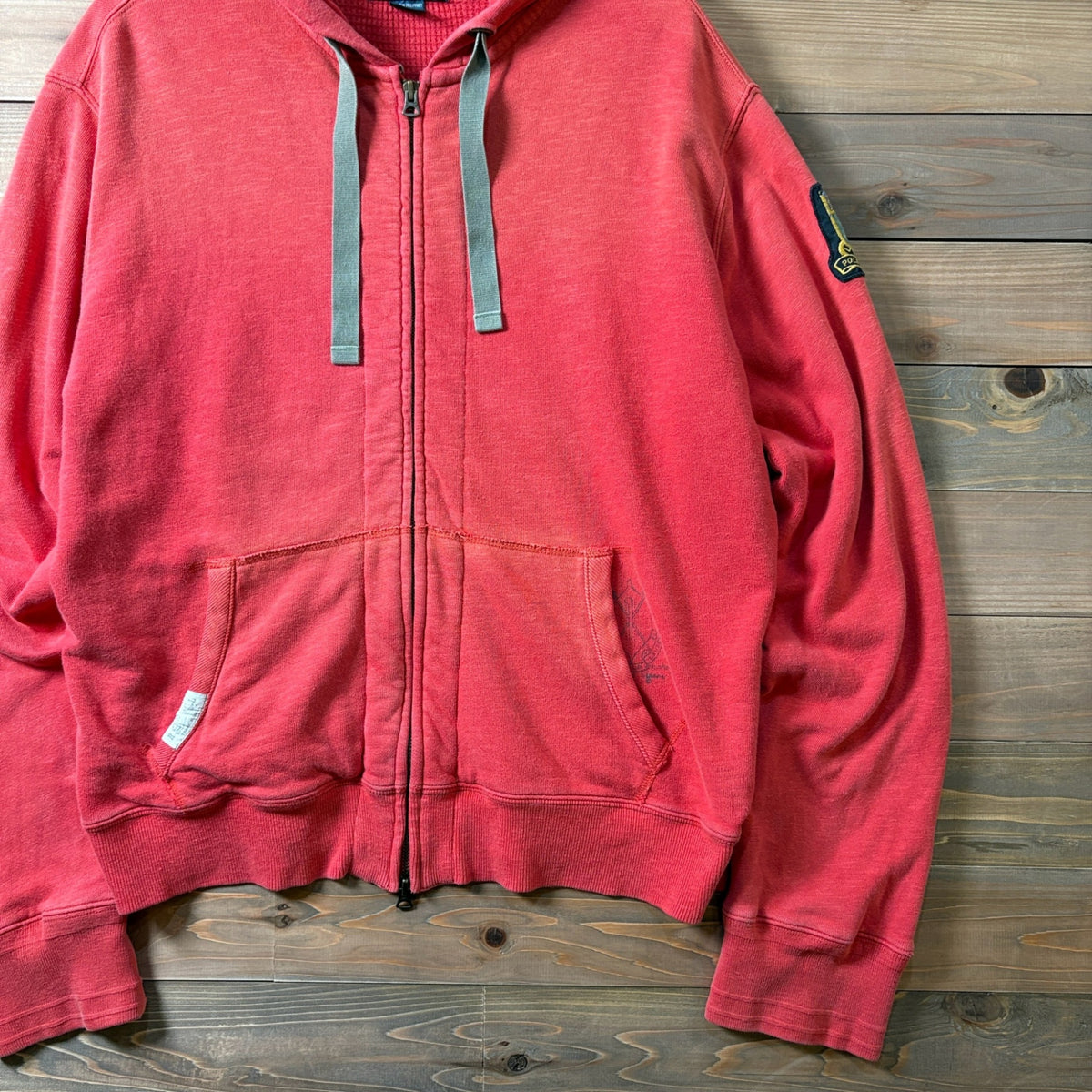 2000s Polo Ralph Lauren "RED" Thermal-Lined Zip Up Hoodie