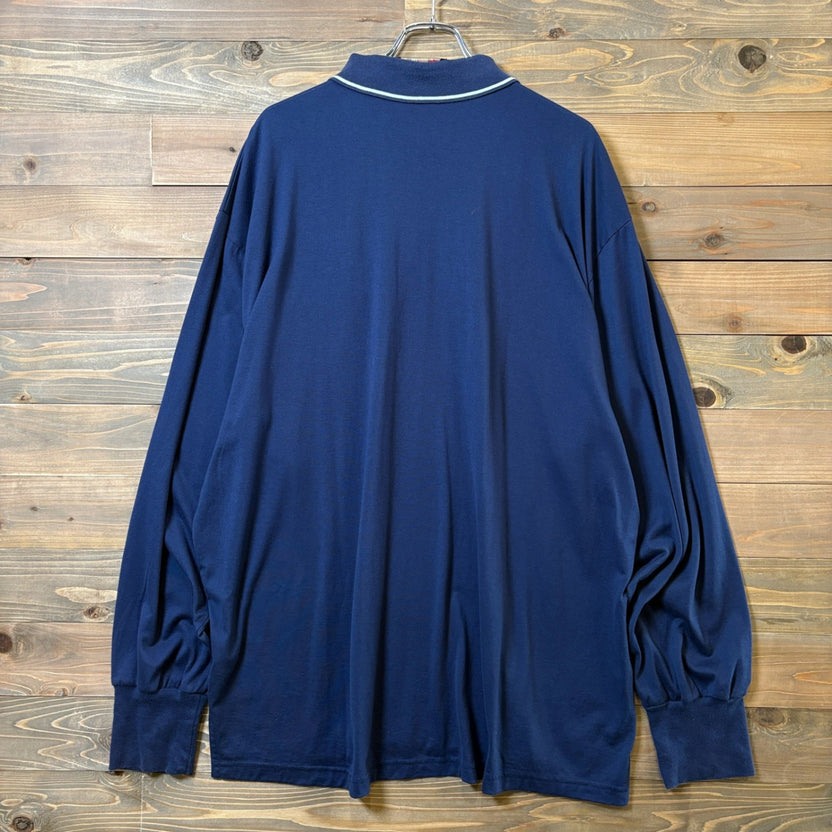 1990s RRL "Rib Line" L/S Polo Shirt
