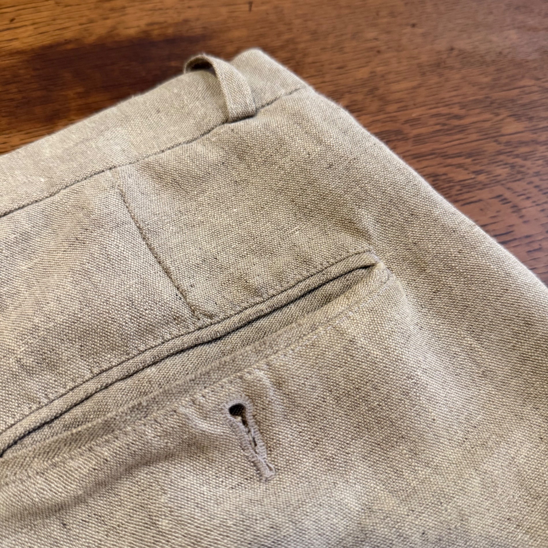 1990s J. RIGGINGS "Linen×Cotton" 2 Tuck Slacks