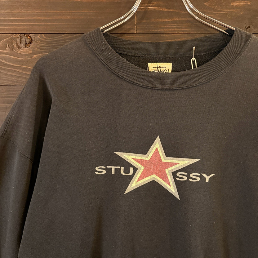 1990s STUSSY "Star Logo" Sweatshirt