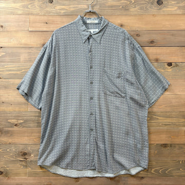 1990s~ PERRY ELLIS "Rayon" All-over pattern S/S Shirt