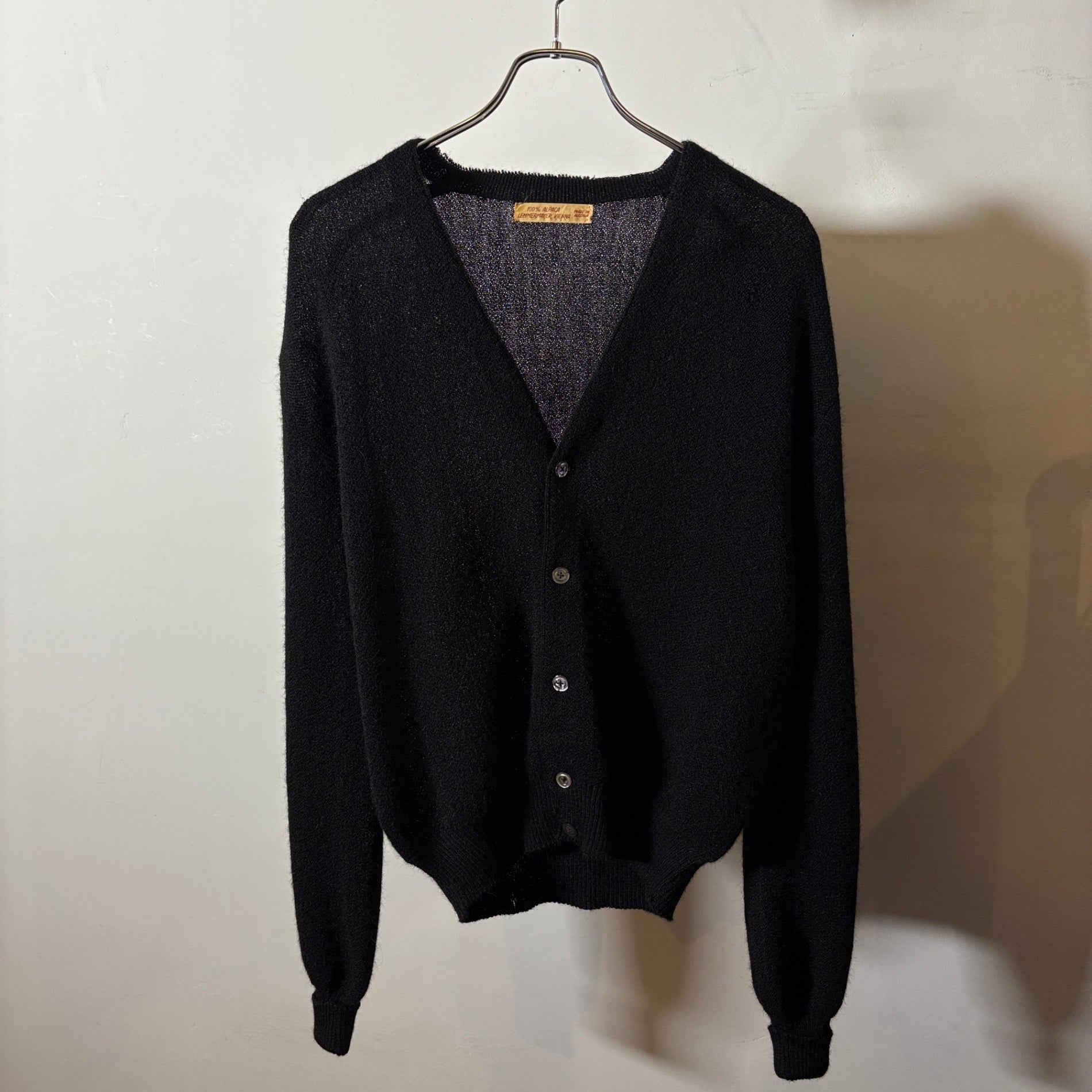 1960s LEMMERMAYER "BLACK" Alpaca Cardigan