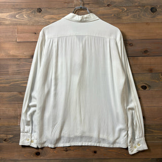 1960s PILGRIM "Native Pattern" Open Collar Rayon Shirt