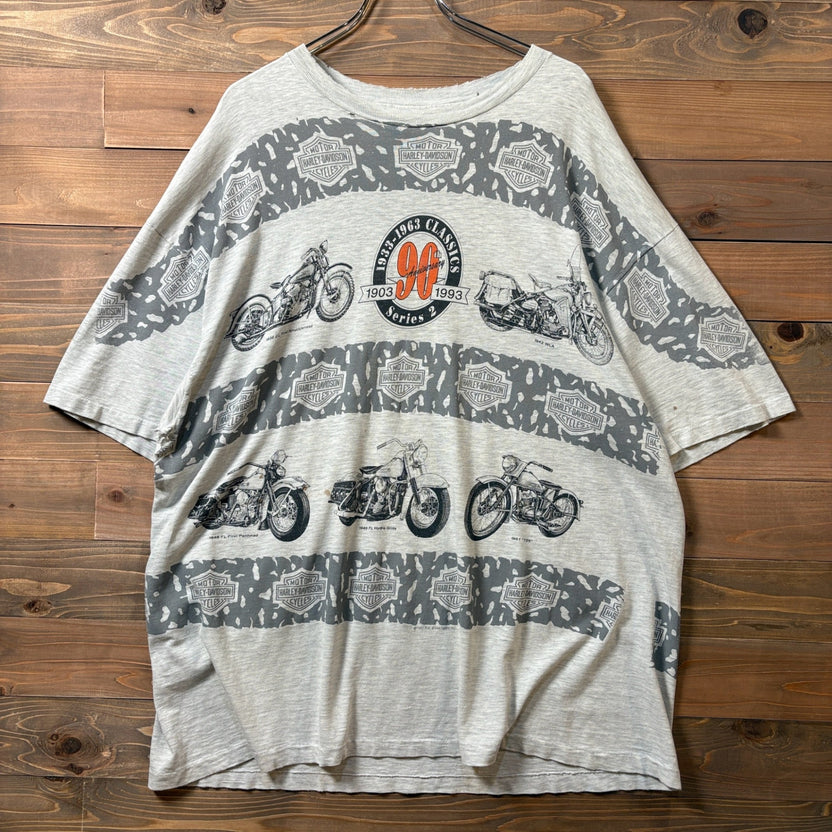 1990s Harley-Davidson "All-Over Pattern" T-Shirt