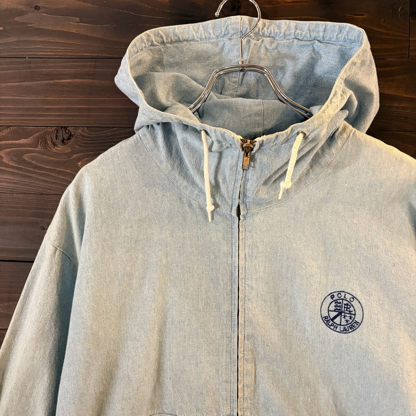1990s Polo Ralph Lauren "Chambray" Hooded Blouson