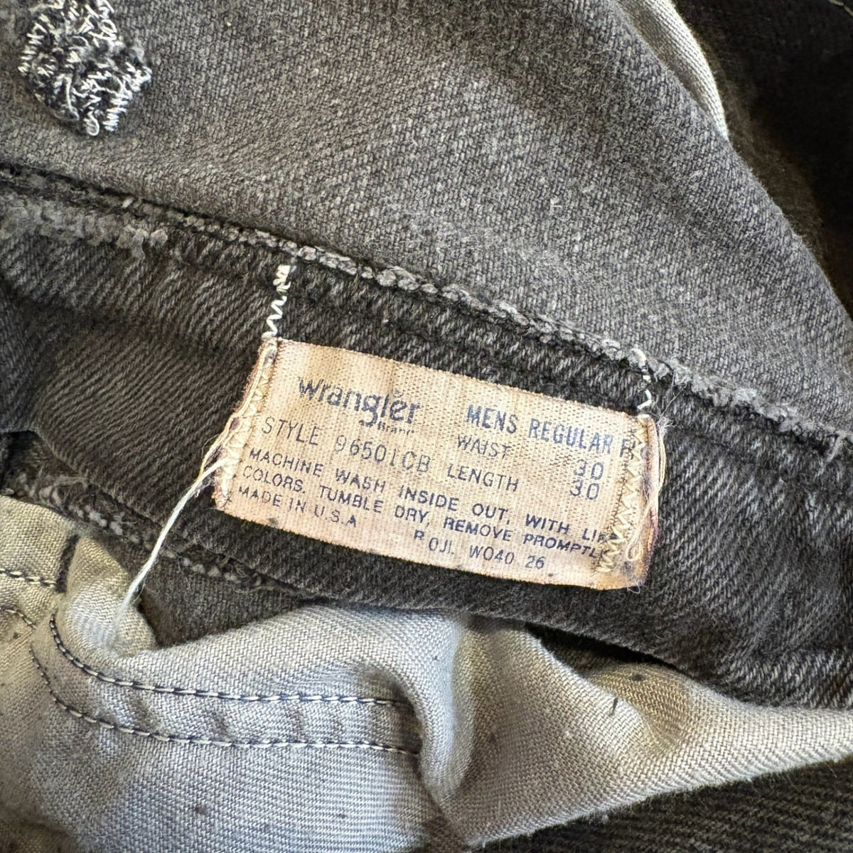 1990s Wrangler 96501CB Black Denim Pants