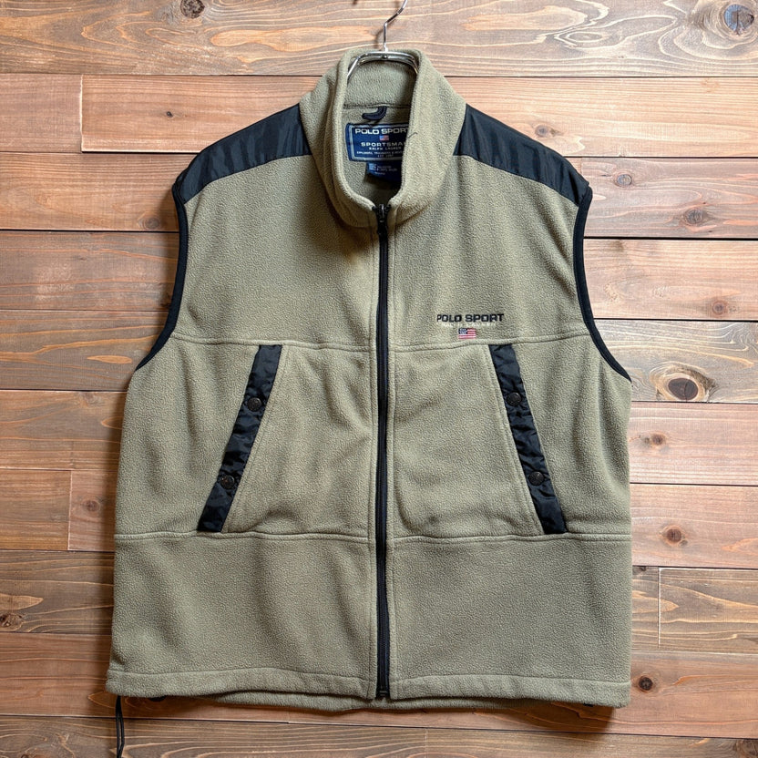 1990s Polo Sport "Nylon Panel" Fleece Vest