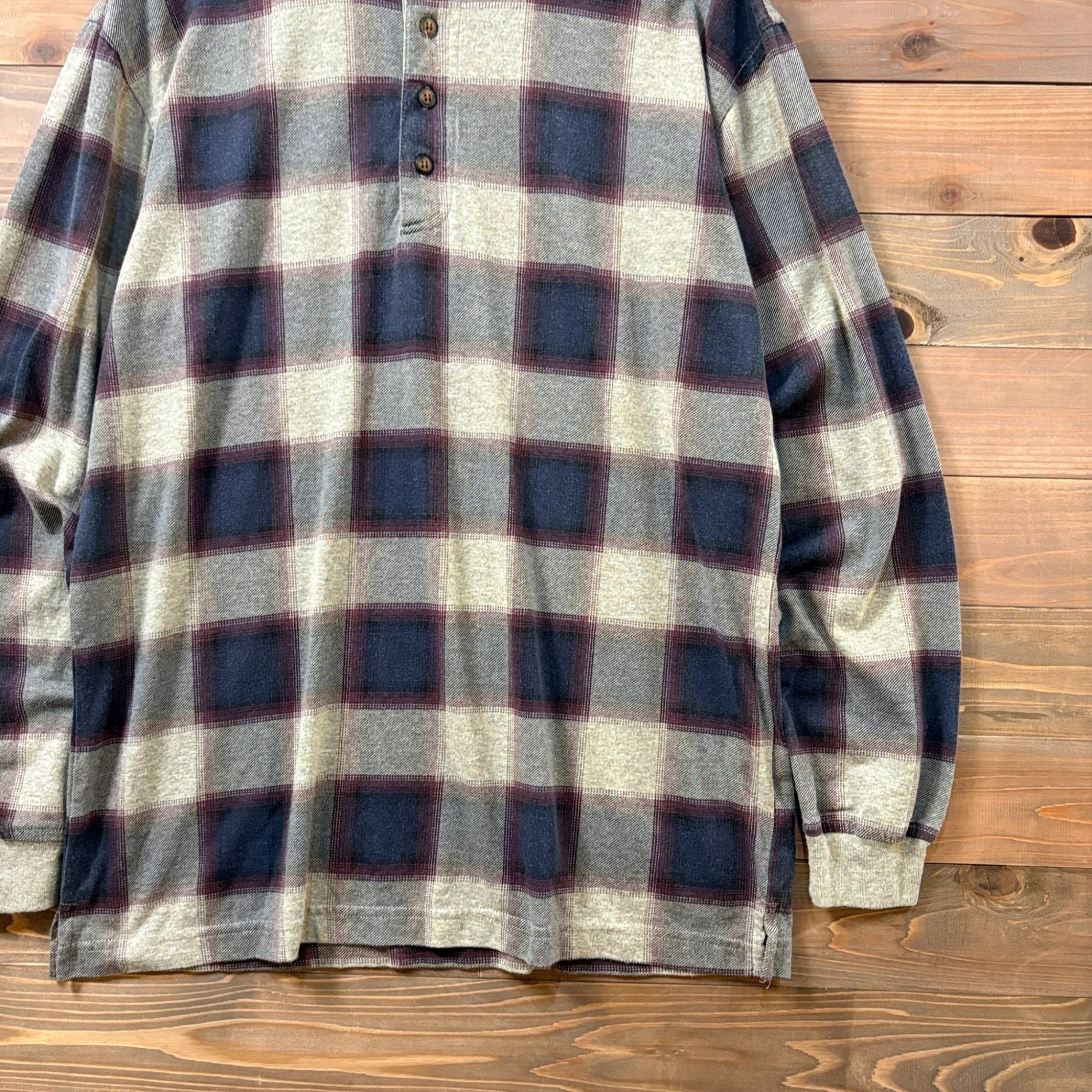 "BASIC EQUIPMENT" Ombre Check Polo Shirt
