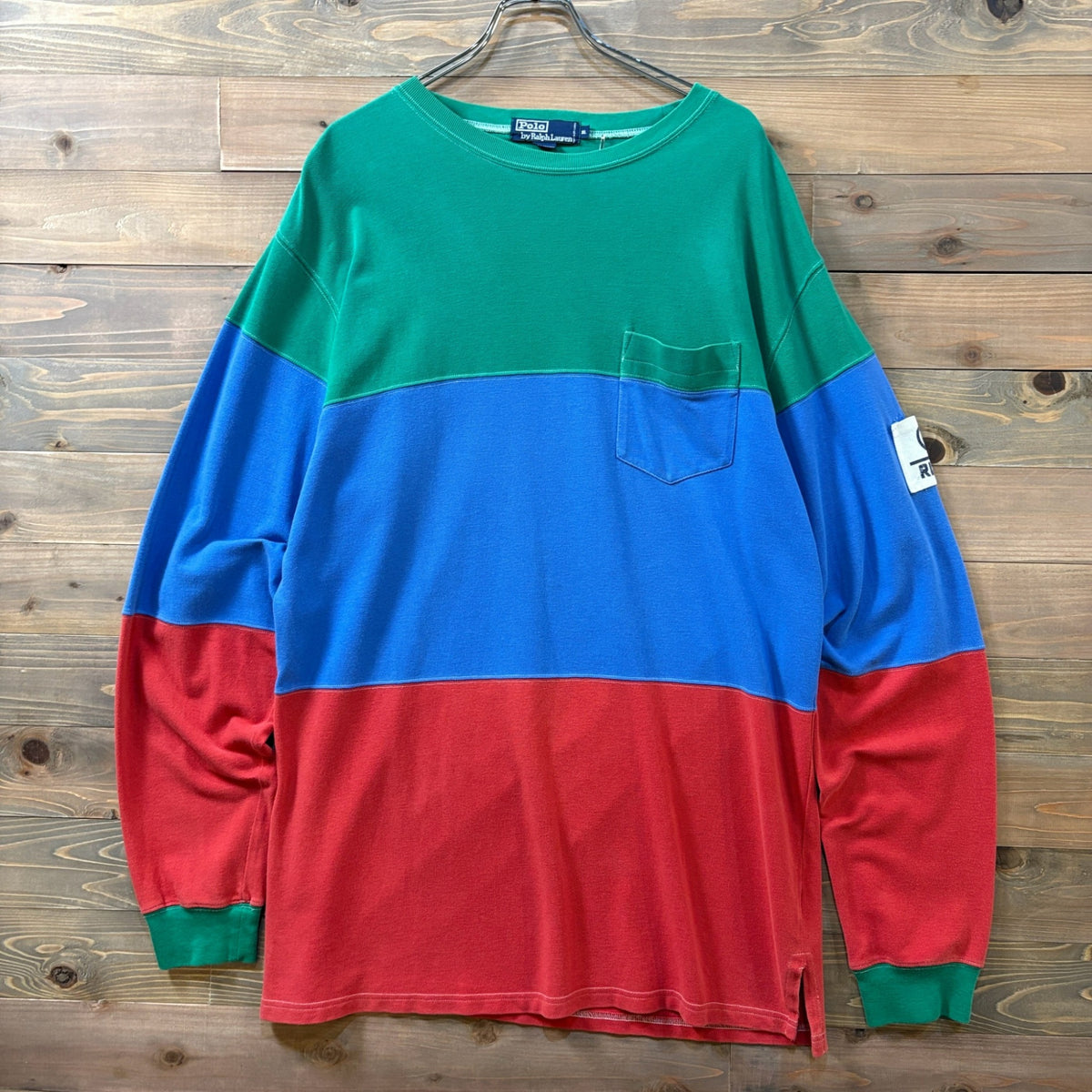 1990s Polo Ralph Lauren "Pique" RL-93 Color Block L/S TEE