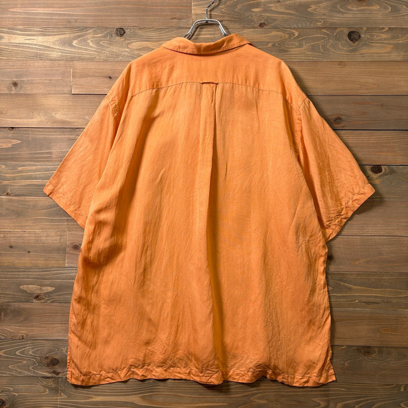 2000s Polo Ralph Lauren "Silk × Linen" Open Collar Shirt