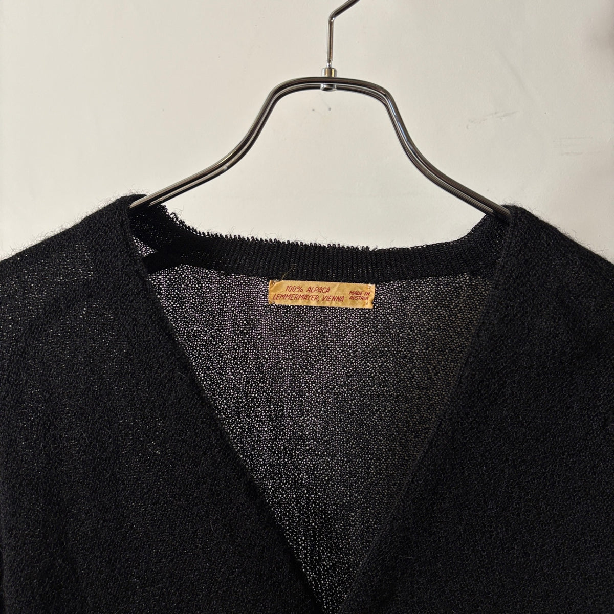 1960s LEMMERMAYER "BLACK" Alpaca Cardigan