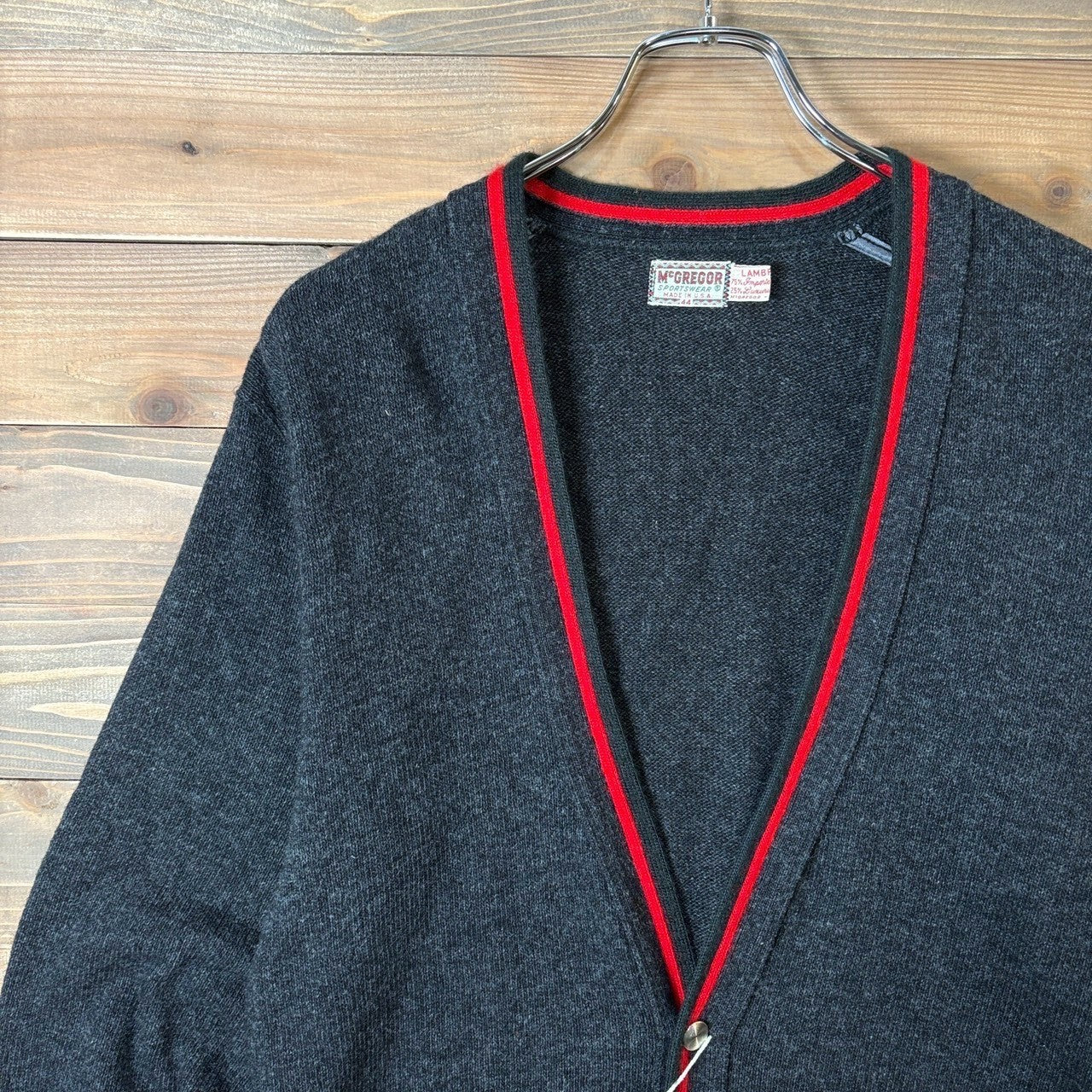 1960s McGREGOR "Piping" Wool Cardigan