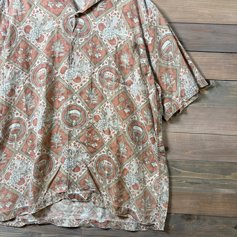 1990s Polo Ralph Lauren "LINEN100%" Aloha Open Collar Shirt