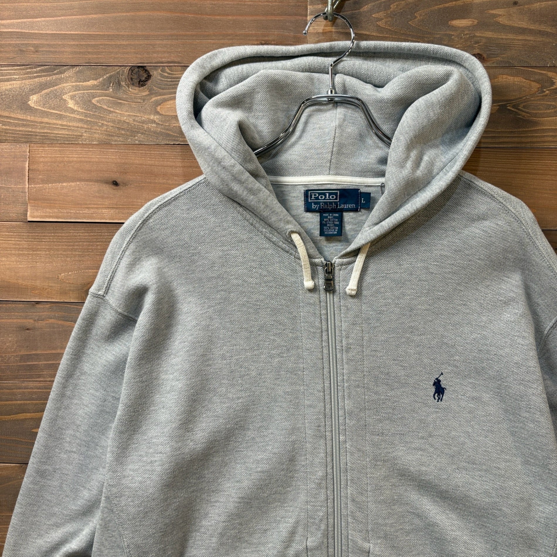 2000s Polo Ralph Lauren "Pique" Slash Pocket Zip-Up Hoodie