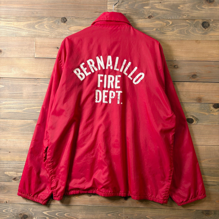 1970s~1980s Pla-Jac "BERNALILLO FIRE DEPT." Coach Jacket