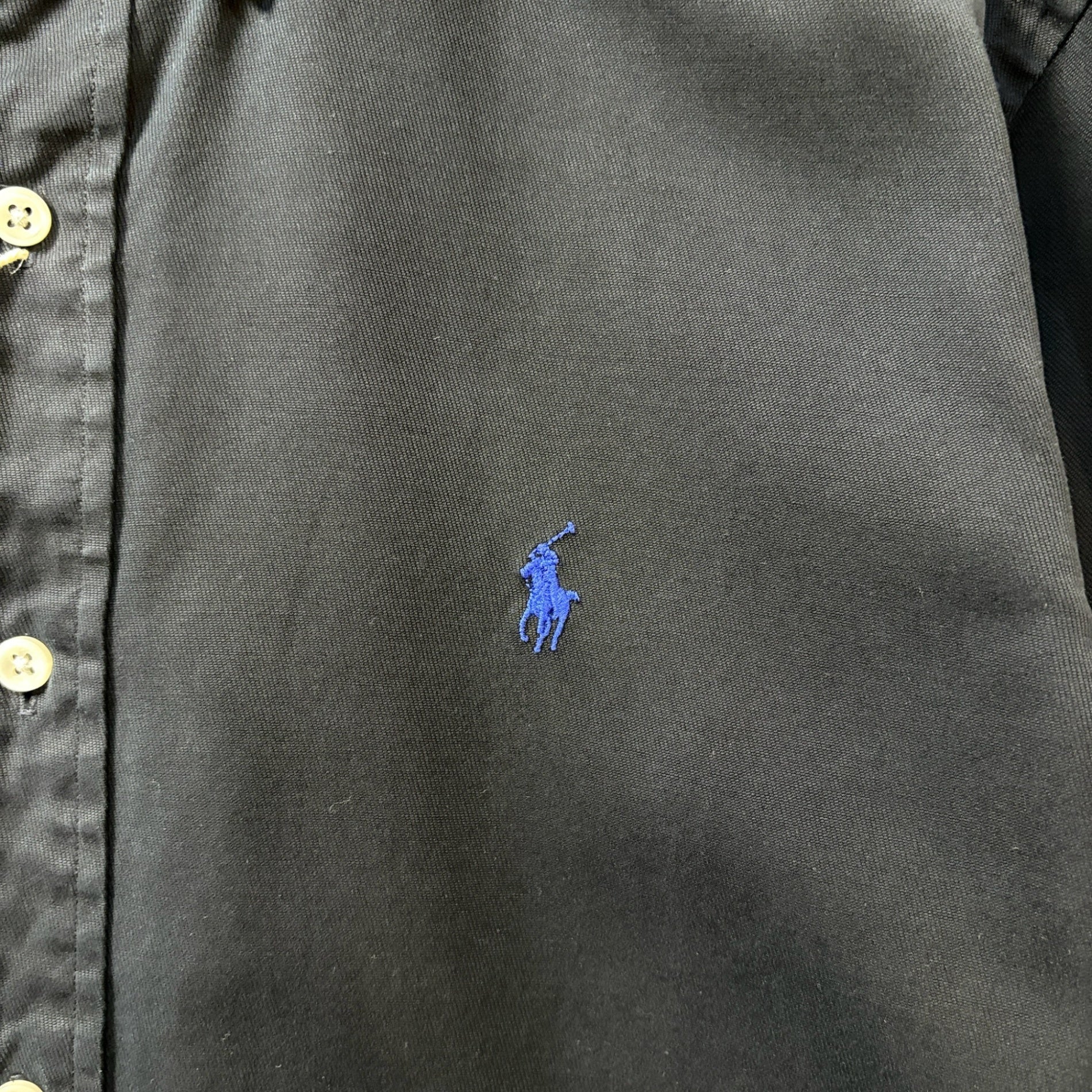 2000s Polo Ralph Lauren "BLACK" Silk Cotton B/D Shirt