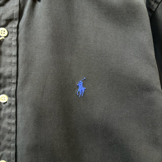 2000s Polo Ralph Lauren "BLACK" Silk Cotton B/D Shirt