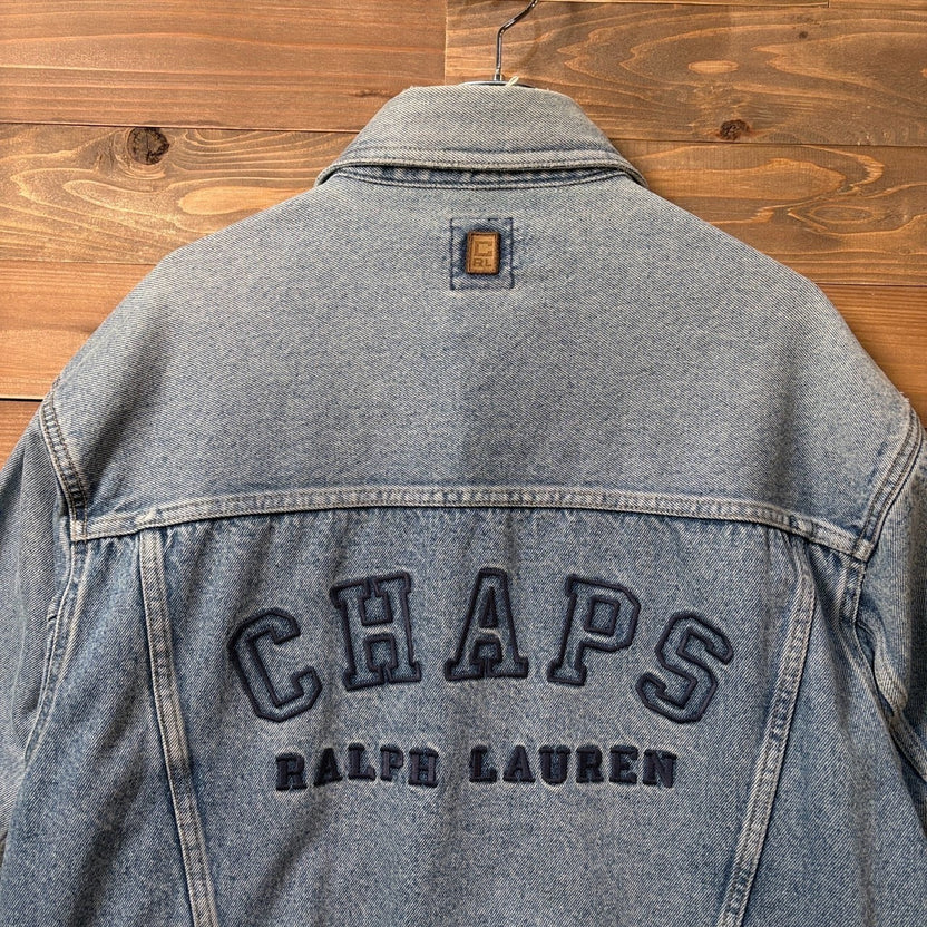1990s CHAPS "Back Embroidery" 2nd Type Denim Jacket