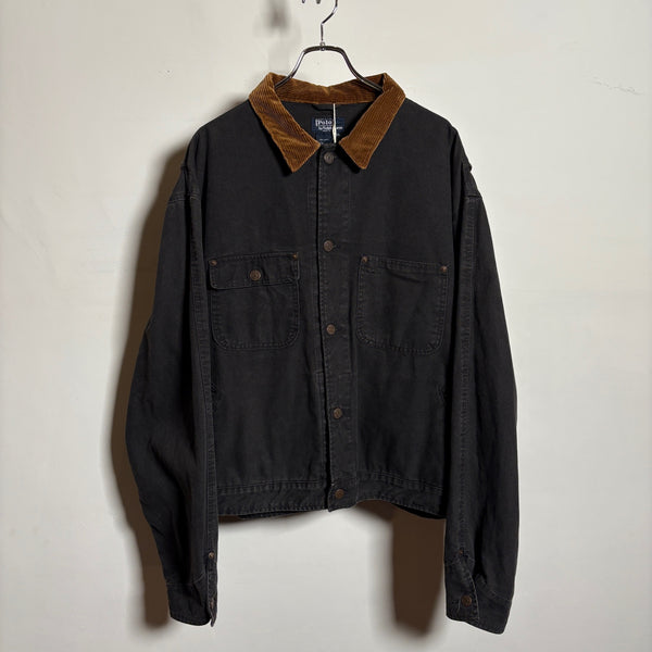 1980s Polo Ralph Lauren "BLACK" Duck Trucker Jacket