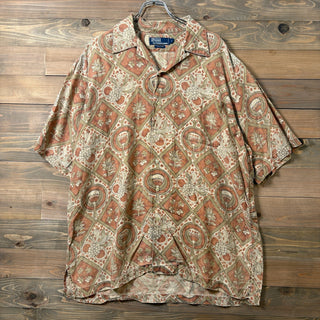 1990s Polo Ralph Lauren "LINEN100%" Aloha Open Collar Shirt