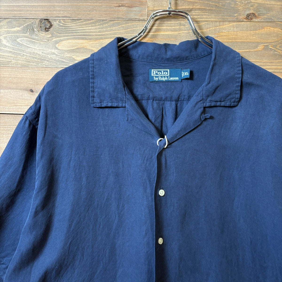 2000s Polo Ralph Lauren "Silk × Linen" Open Collar Shirt