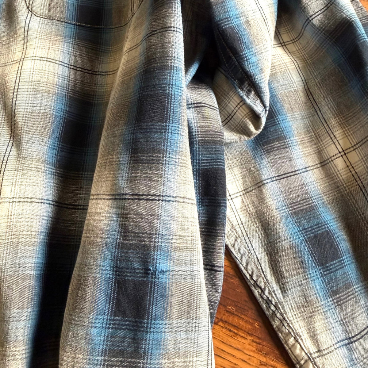 1990s POLO SPORT "Ombre Check" Cotton Rayon Shirt