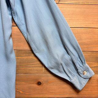1940s ARROW "Light Blue" Rayon Gabardine Shirt