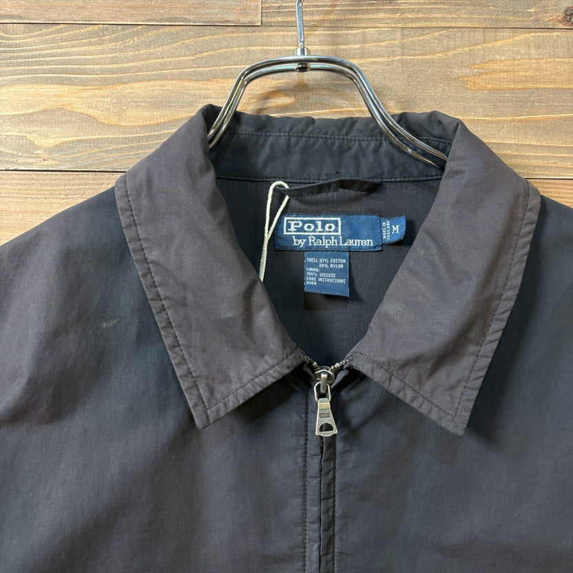 1990s~2000s Polo Ralph Lauren "Cotton Nylon" Black Drizzler Jacket