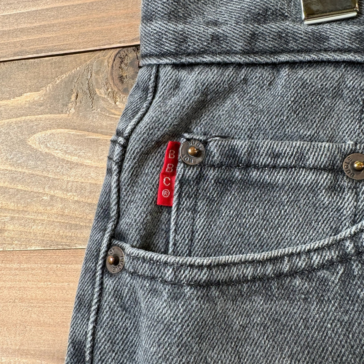 1990s Bugle Boy Black Denim Pants