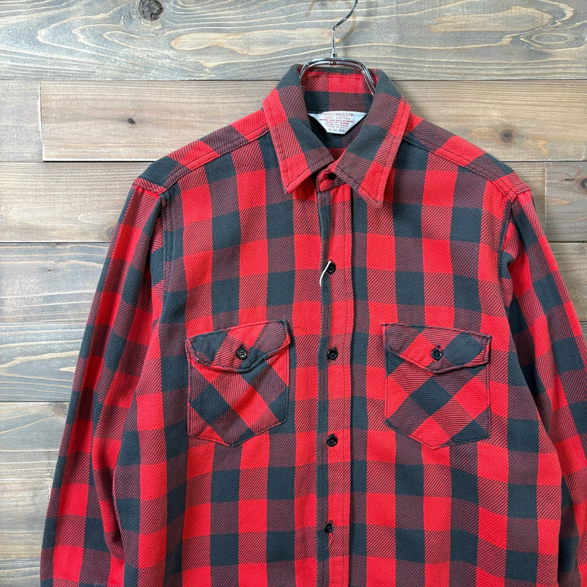 1980s FROSTPROOF "Block Check" Heavy Flannel Shirt