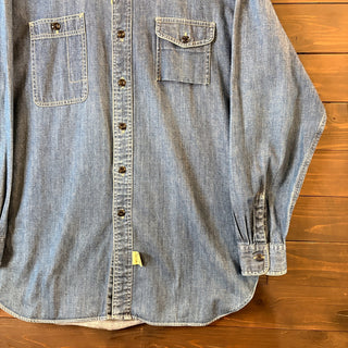 1990s RRL "Asymmetrical Pockets" Denim Shirt