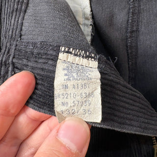 1980s Polo Ralph Lauren Made in USA Black Corduroy Pants 42 TALON