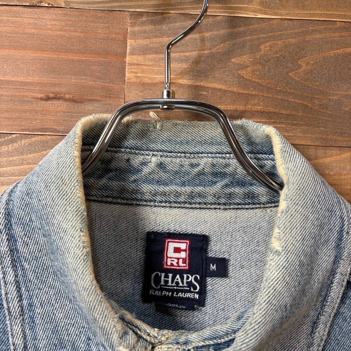 1990s CHAPS "Back Embroidery" 2nd Type Denim Jacket
