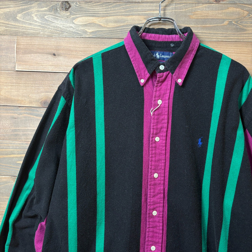 1990s Ralph Lauren Printed Flannel L/S Multicolor Shirt
