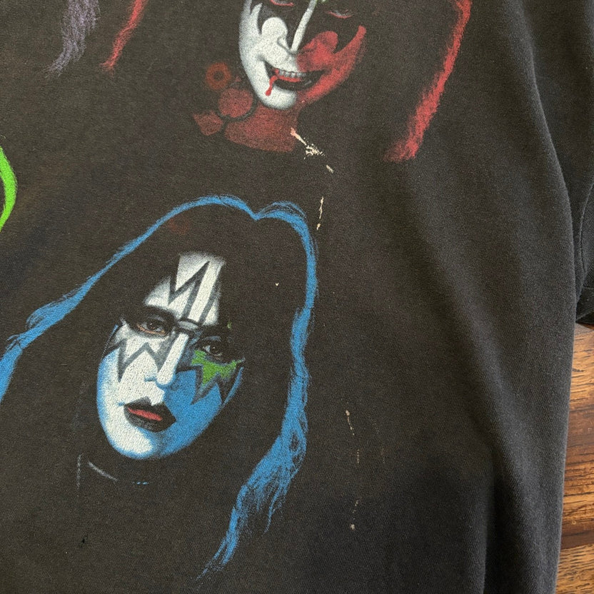 1990s Hanes "KISS" 4 Face Band T-Shirt