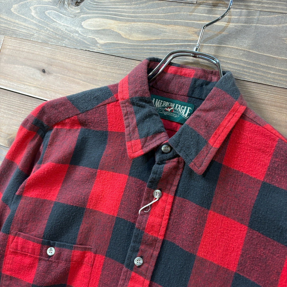 1990s American Eagle Buffalo Check Flannel Shirt
