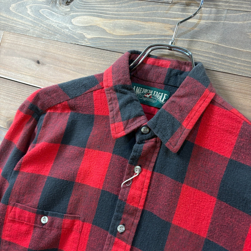 1990s American Eagle Buffalo Check Flannel Shirt