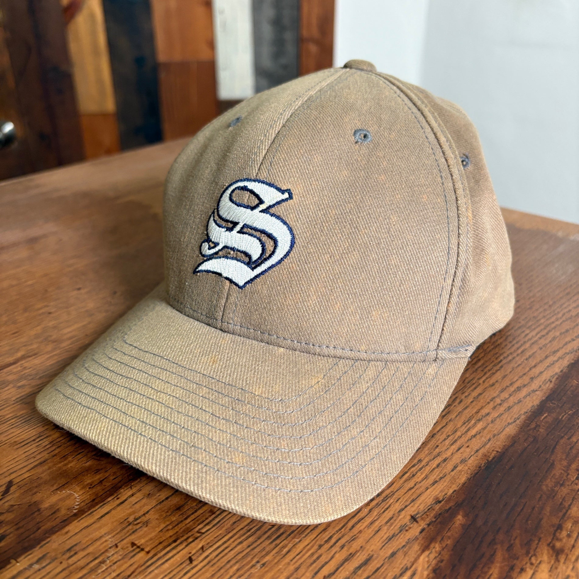 1990s STUSSY "OLD ENGLISH" Logo Baseball Cap