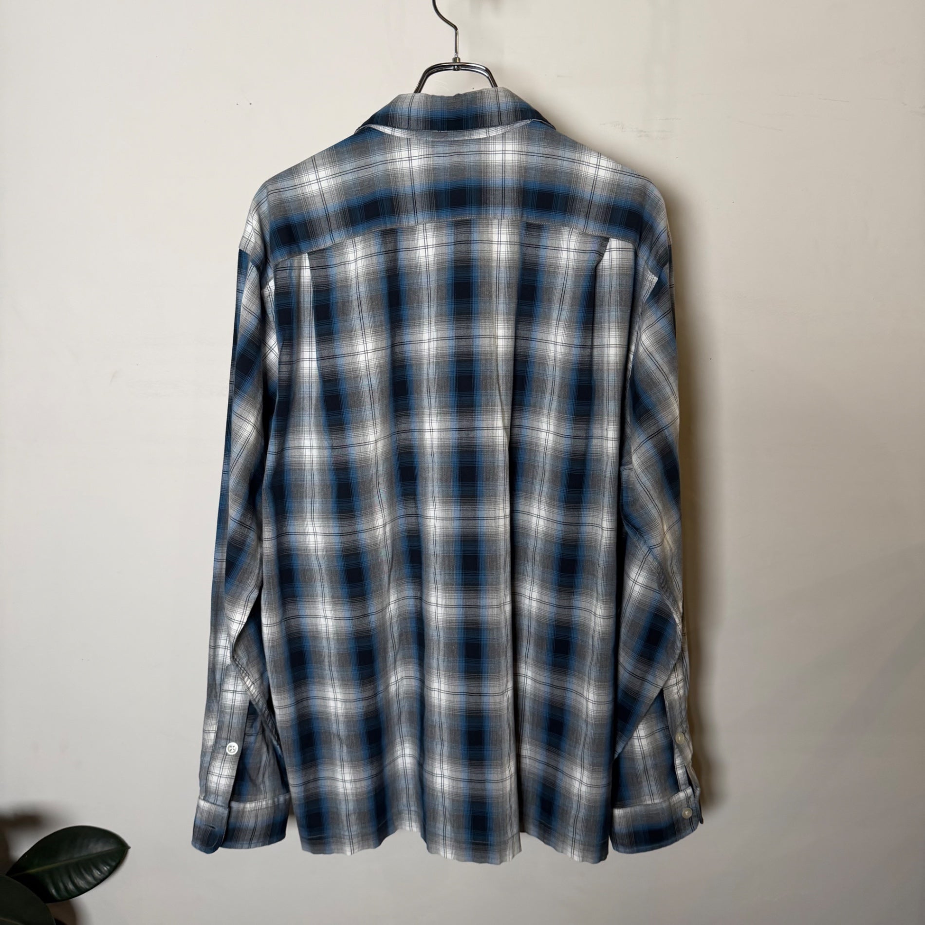 1990s POLO SPORT "Ombre Check" Cotton Rayon Shirt