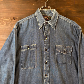 1990s RRL "Asymmetrical Pockets" Denim Shirt