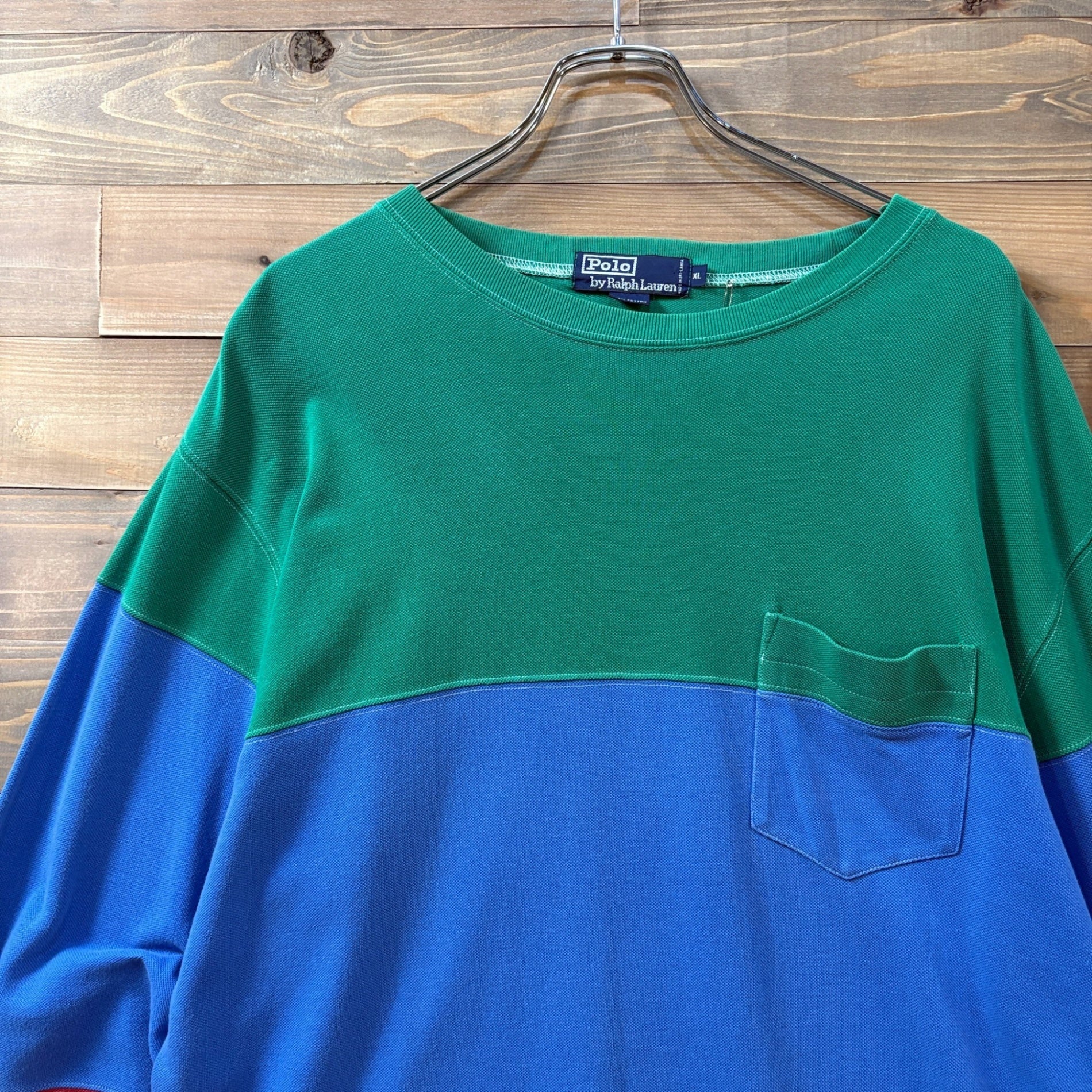 1990s Polo Ralph Lauren "Pique" RL-93 Color Block L/S TEE