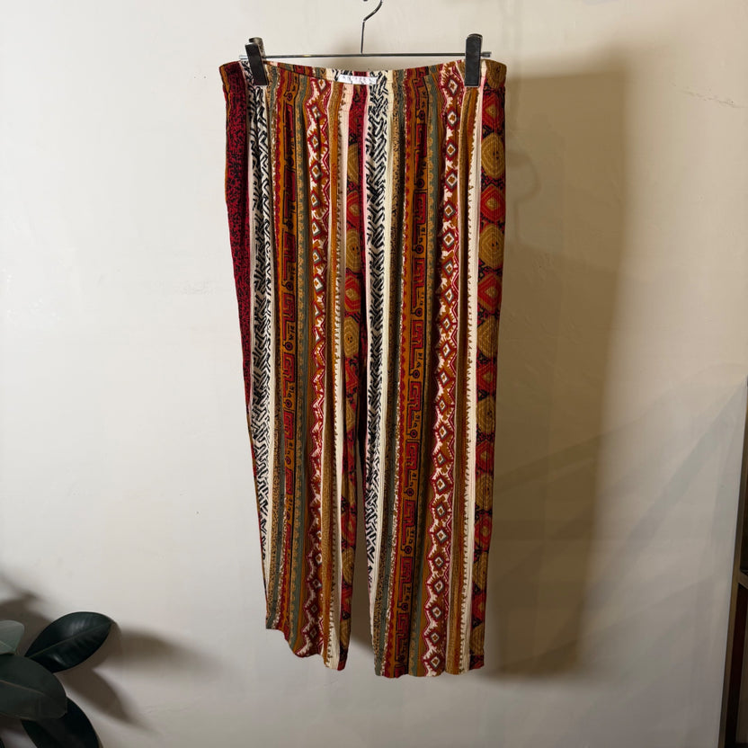 1980s~1990s dalin "RAYON" Native Pattern Easy Pant