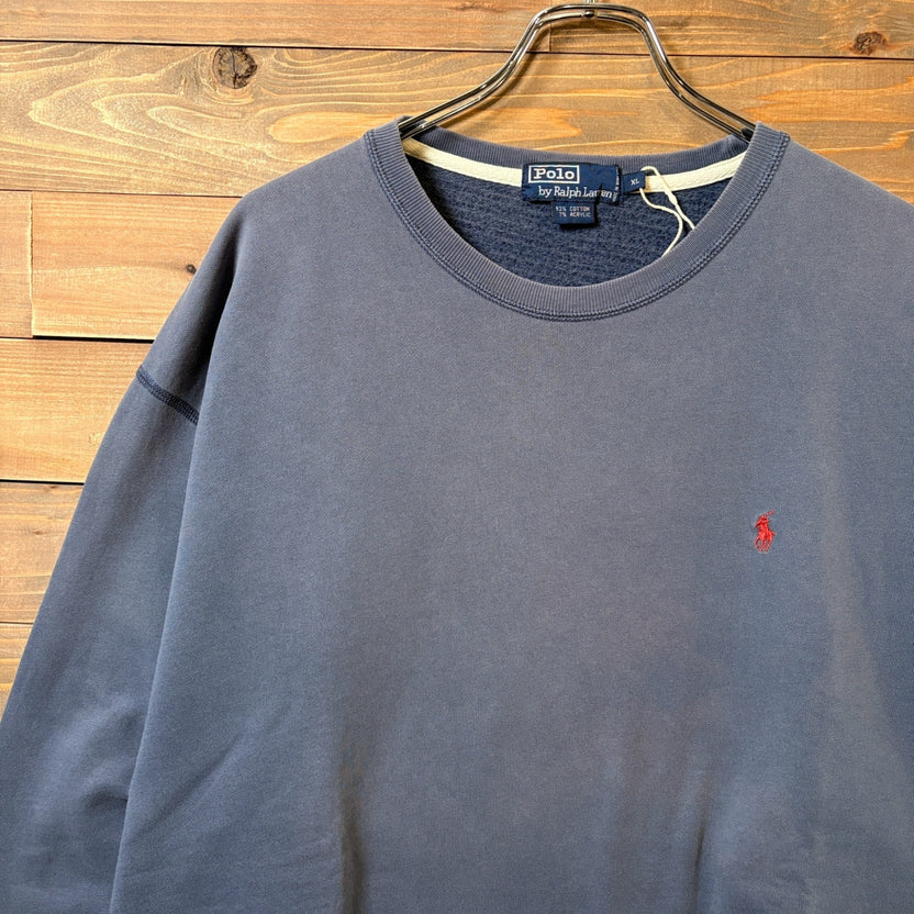 1990s Polo Ralph Lauren "ナス紺" Sun Fade Sweat