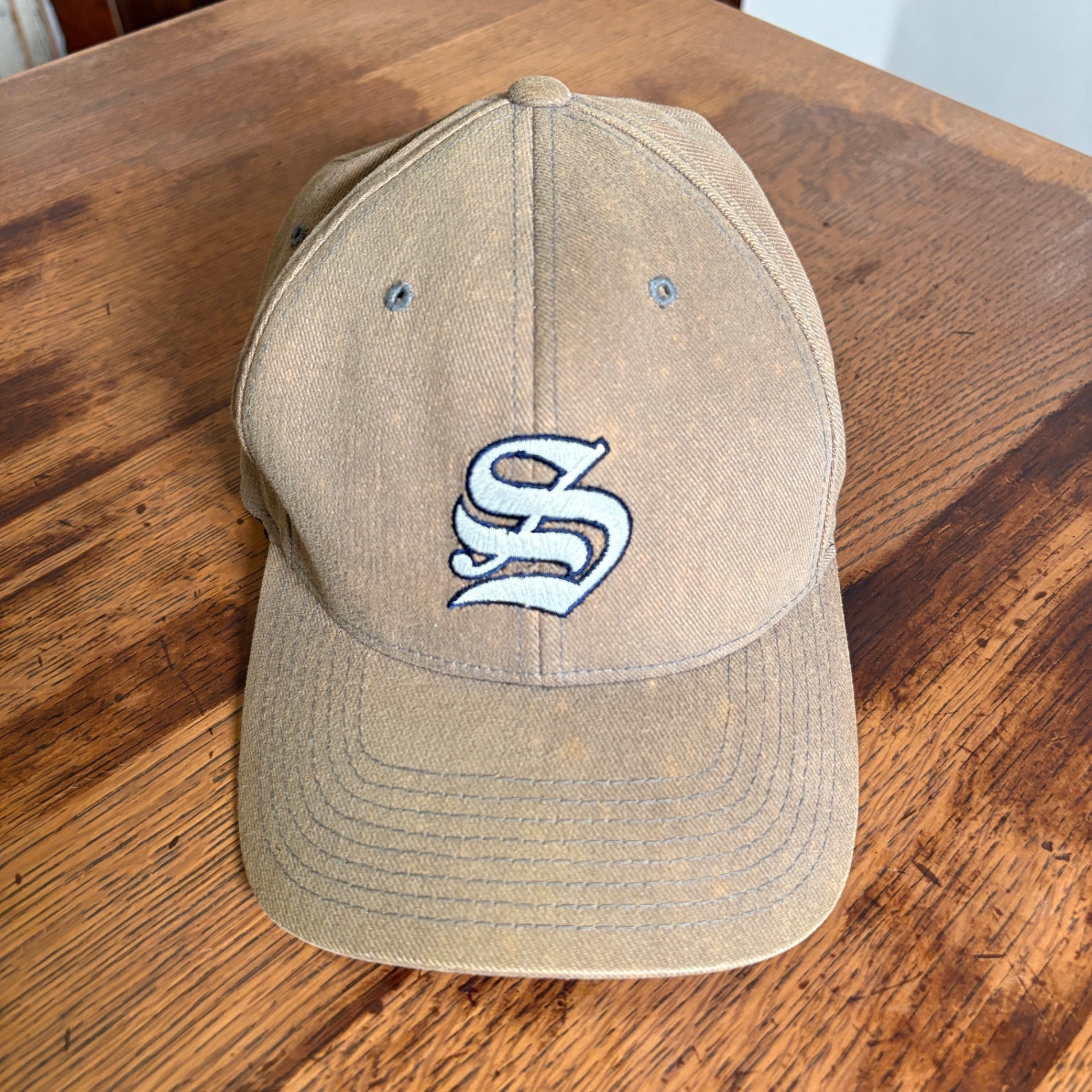 1990s STUSSY "OLD ENGLISH" Logo Baseball Cap