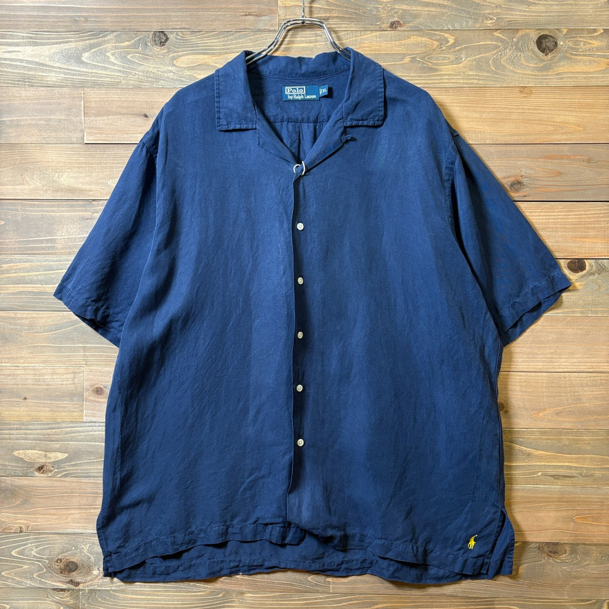 2000s Polo Ralph Lauren "Silk × Linen" Open Collar Shirt