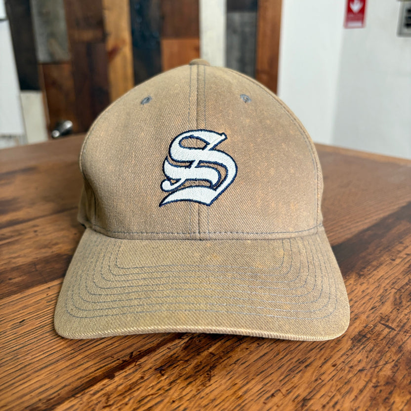 1990s STUSSY "OLD ENGLISH" Logo Baseball Cap