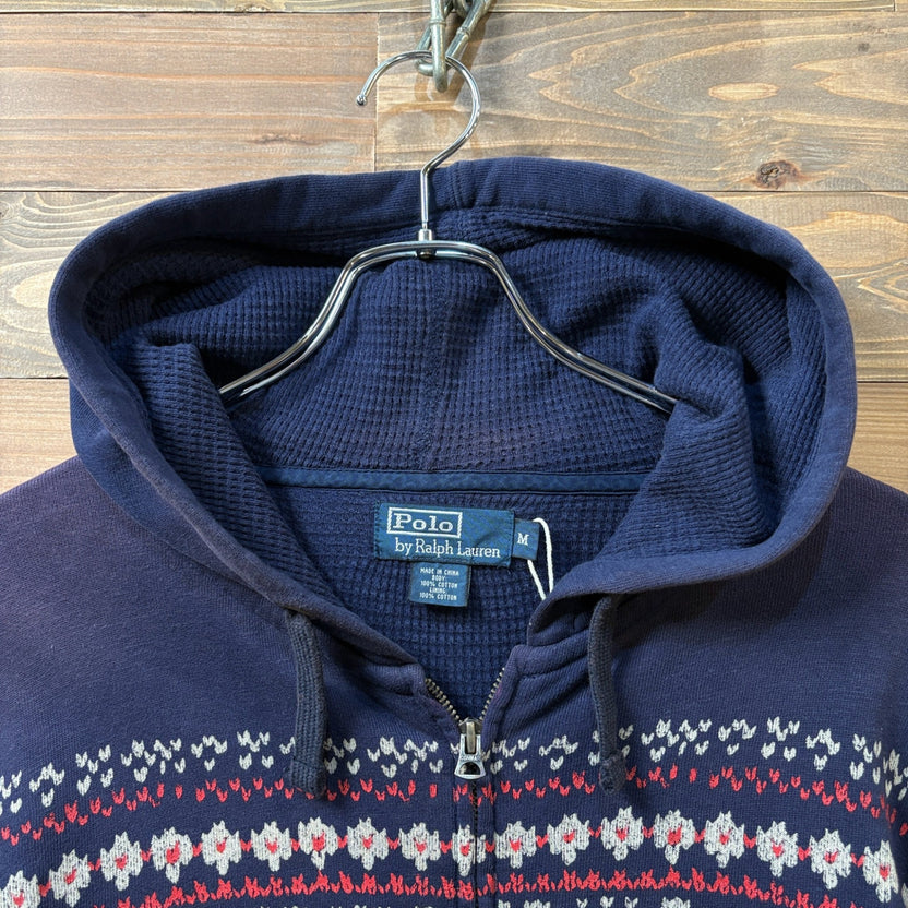 1990s Polo Ralph Lauren "Nordic” Thermal-Lined Hoodie