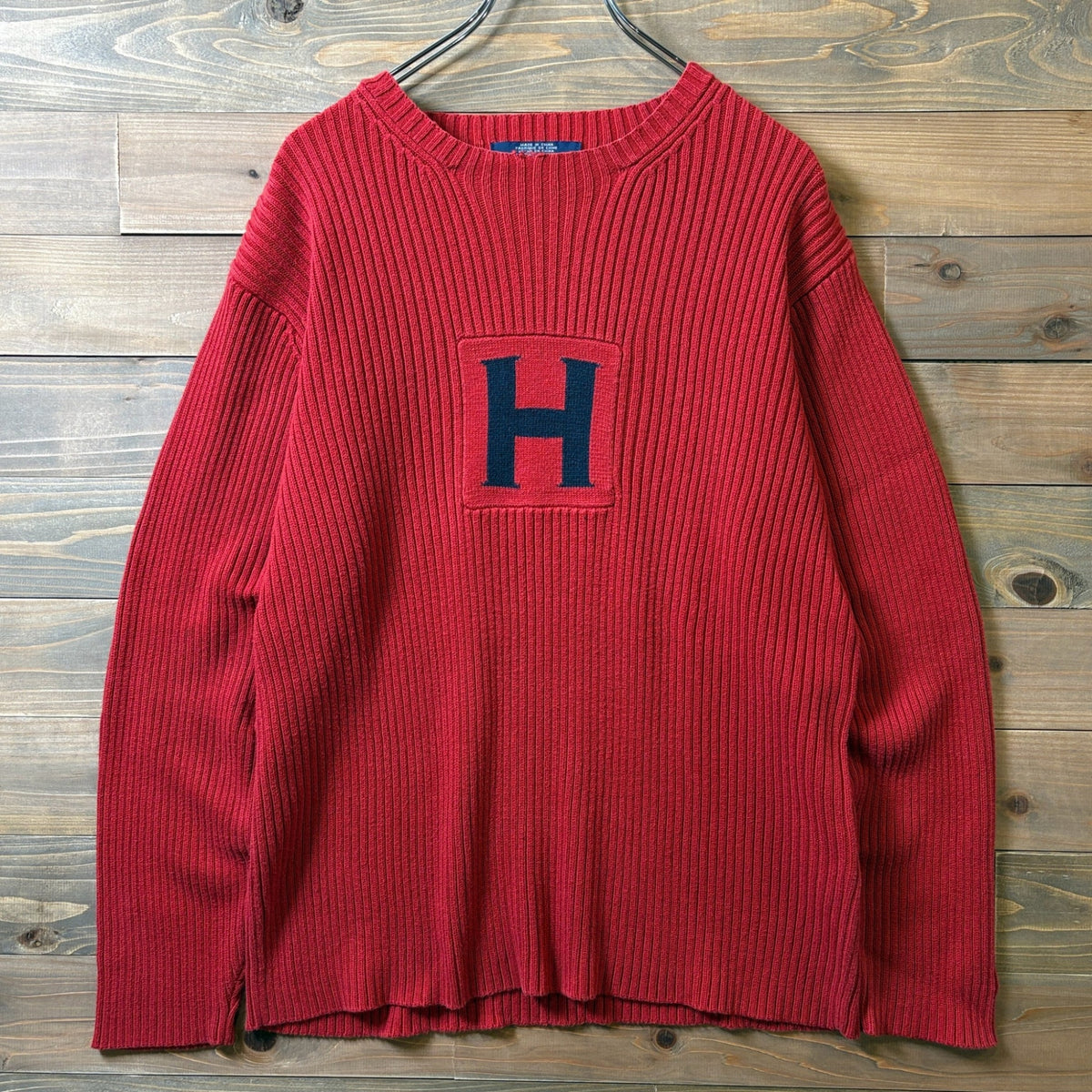 1990s “Tommy Hilfiger” Rib Knit Cotton Sweater