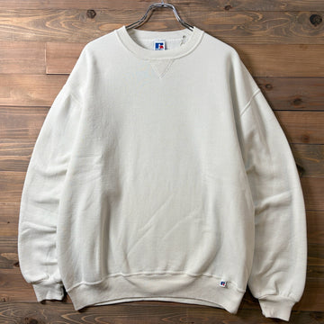 1990s Russell Athletic Made in U.S.A. "WHITE" Blank Sweatshirt