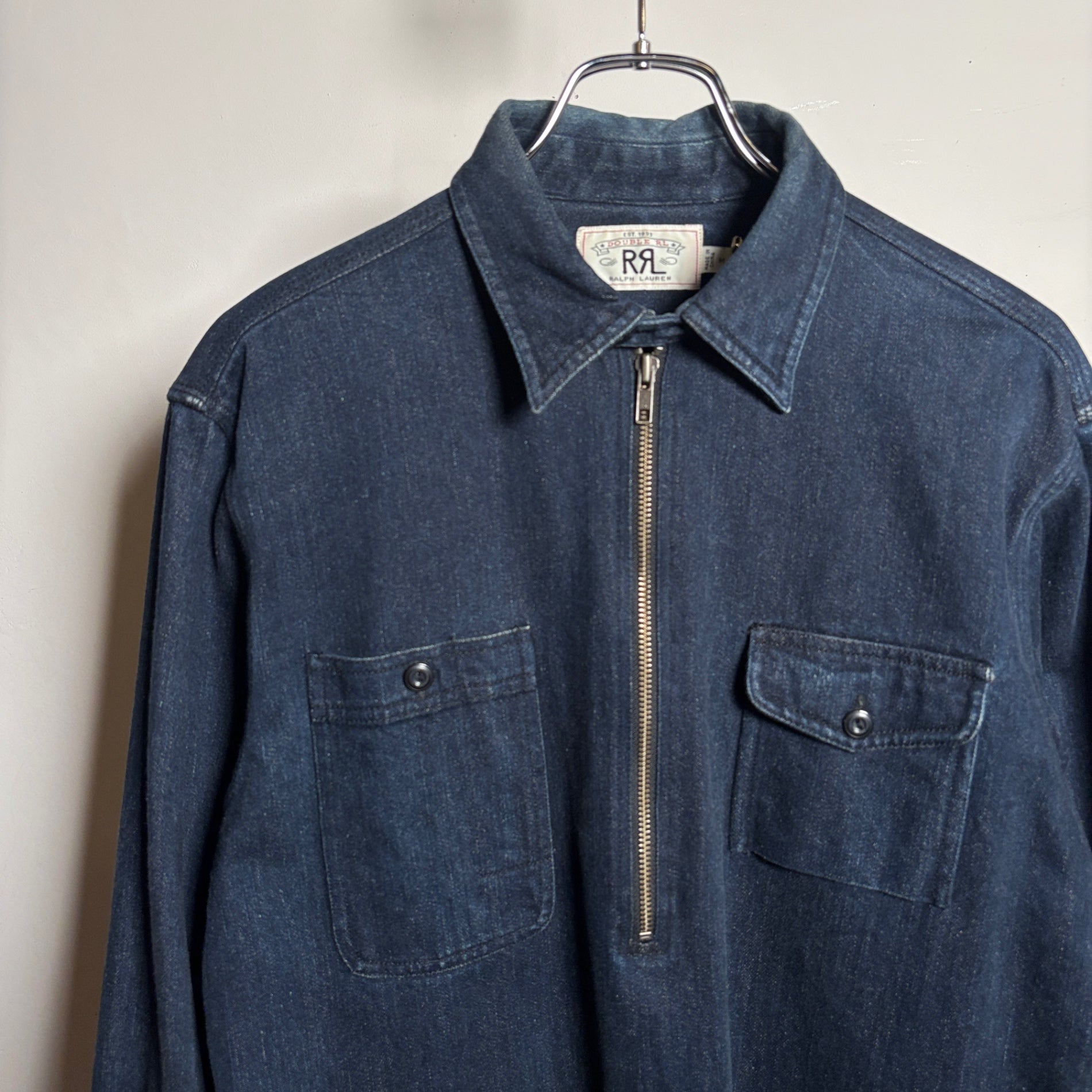 2000s RRL "ガチャポケ" Denim Pullover Shirt